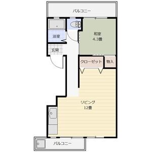 1LDK 間取り図