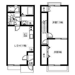 2LDK 間取り図