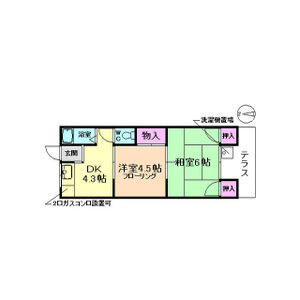 2DK 間取り図