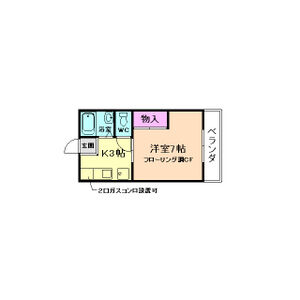 1K 間取り図