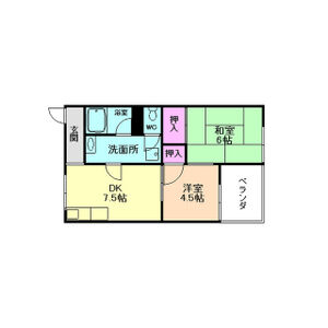 2DK 間取り図