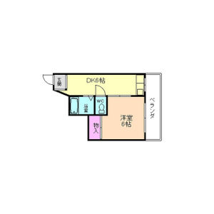 1DK 間取り図