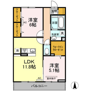 2LDK 間取り図