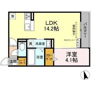 1LDK 間取り図