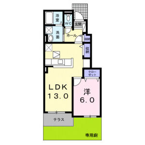 1LDK 間取り図