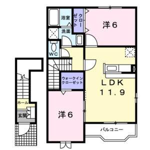 2LDK 間取り図