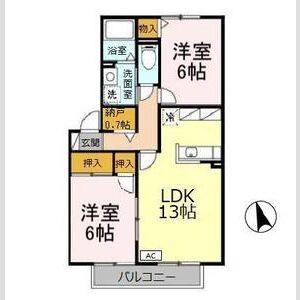 2LDK 間取り図