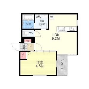 1LDK 間取り図