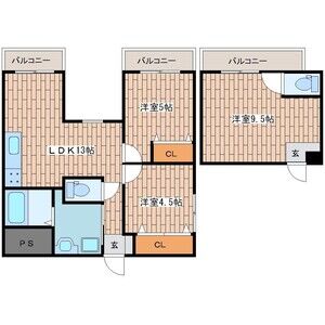 3LDK 間取り図