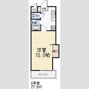 1K 間取り図