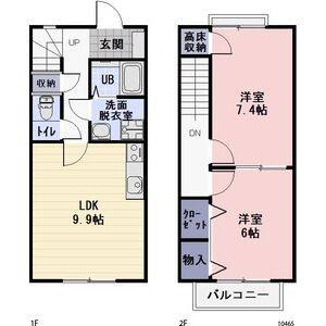 2LDK 間取り図