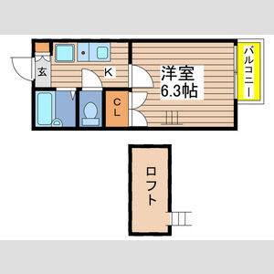 1K 間取り図