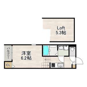 1K 間取り図