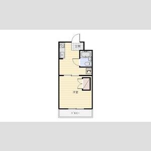 1DK 間取り図