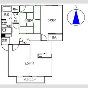 2LDK 間取り図