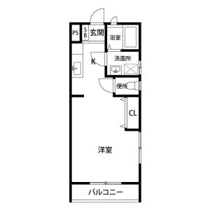 ワンルーム 間取り図