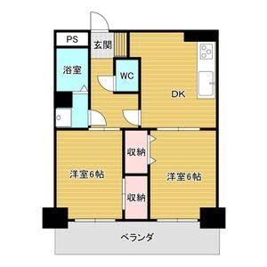 2DK 間取り図