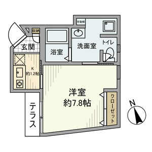1K 間取り図