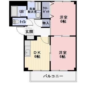 2DK 間取り図