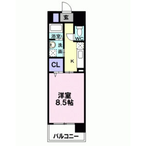 1K 間取り図