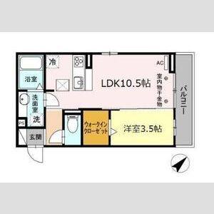 1LDK 間取り図