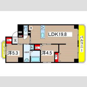 2LDK 間取り図