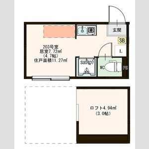 ワンルーム 間取り図