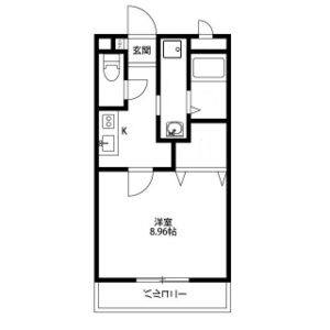 1K 間取り図