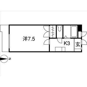 1K 間取り図