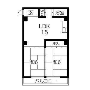 2LDK 間取り図