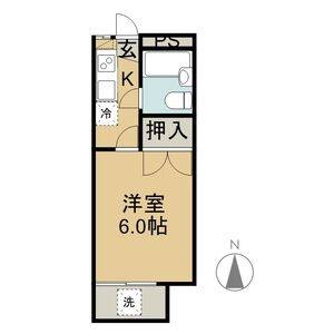1K 間取り図
