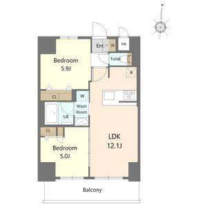 2LDK 間取り図
