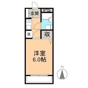 1K 間取り図