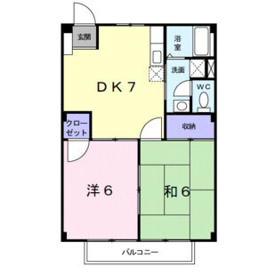 2DK 間取り図