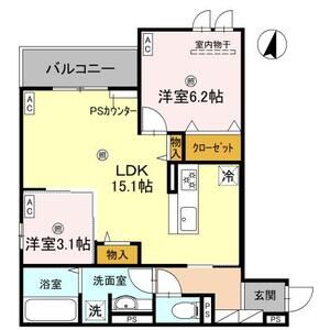 2LDK 間取り図