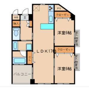 2LDK 間取り図