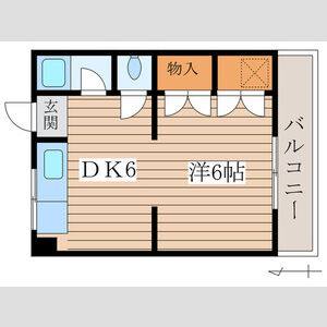 1DK 間取り図