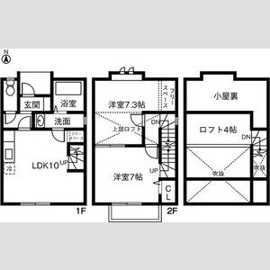 2LDK 間取り図