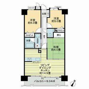3LDK 間取り図