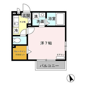 1K 間取り図