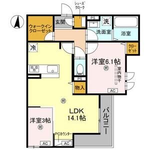 2LDK 間取り図