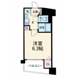 1K 間取り図