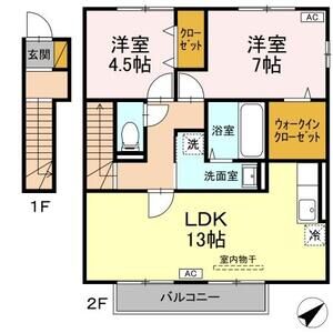 2LDK 間取り図