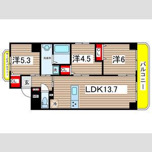 3LDK 間取り図