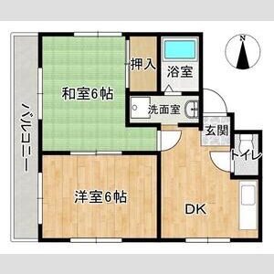 2DK 間取り図