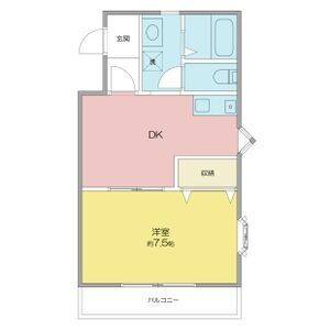 1K 間取り図