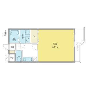 1K 間取り図