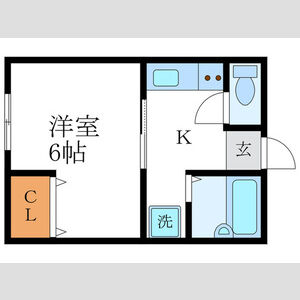 1K 間取り図