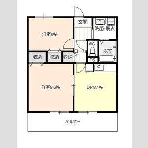 2DK 間取り図