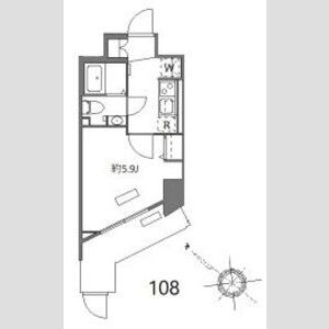1K 間取り図